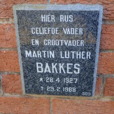 BAKKES Martin Luther 1927-1988