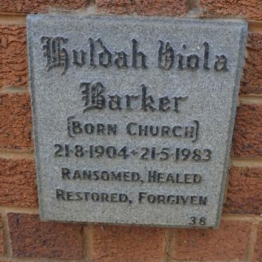 BARKER Huldah Viola nee CHURCH 1904-1983