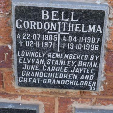 BELL Gordon 1905-1971 &amp; Thelma 1907-1996
