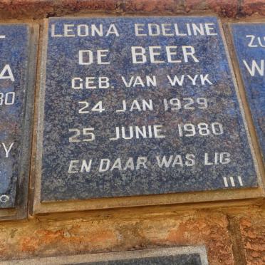 BEER Leona Edeline, de nee VAN WYK 1929-1980