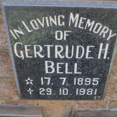 BELL Gertrude H. 1895-1981