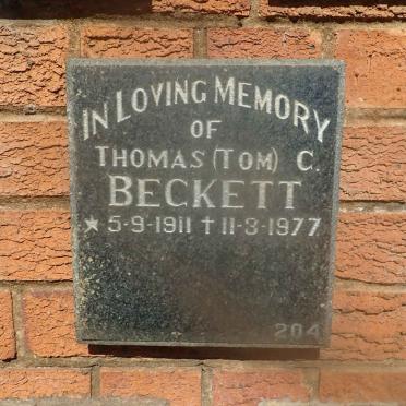 BECKETT Thomas C. 1911-1977