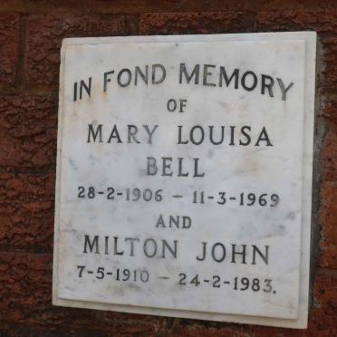 BELL Milton John 1910-1983 &amp; Mary Louisa 1906-1969