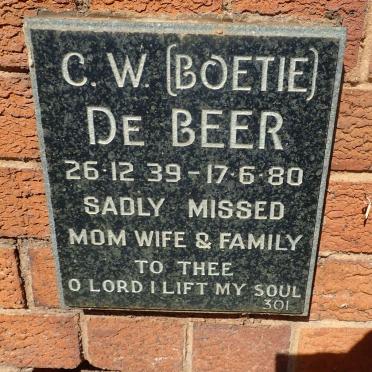 BEER C.W., de 1939-1980