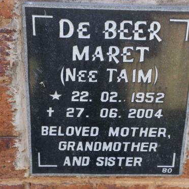 BEER Maret, de nee TAIM 1952-2004