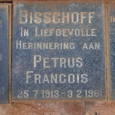 BISSCHOFF Petrus Francois 1913-1961