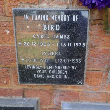BIRD Cyril James 1903-1975 &amp; Isobel 1911-1993
