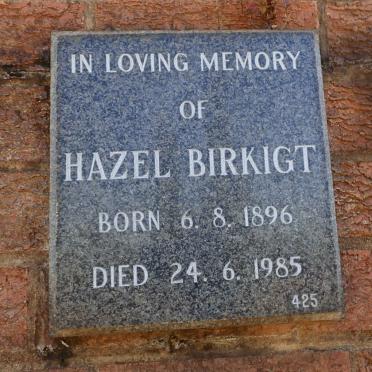 BIRKIGT Hazel 1896-1985