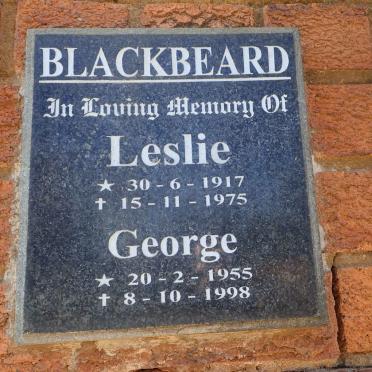 BLACKBEARD Leslie 1917-1975 :: BLACKBEARD George 1955-1998