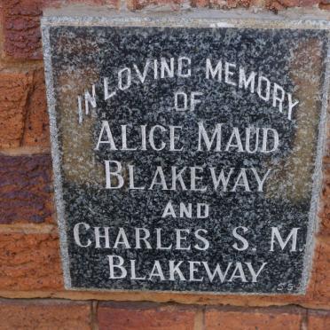BLAKEWAY Charles S.M. &amp; Alice Maud