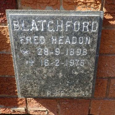 BLATCHFORD Fred Headon 1898-1976