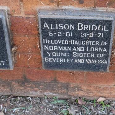 BRIDGE Alison 1961-1971