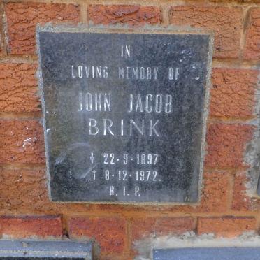 BRINK John Jacob 1897-1972