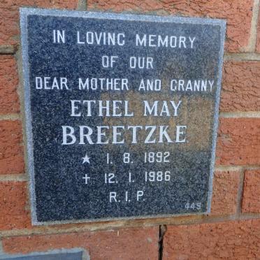 BREETZKE Ethel May 1892-1986