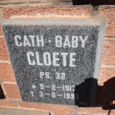 CLOETE Cath Baby 191?-1993