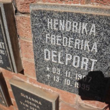 DELPORT Hendrika Frederika 1907-1995