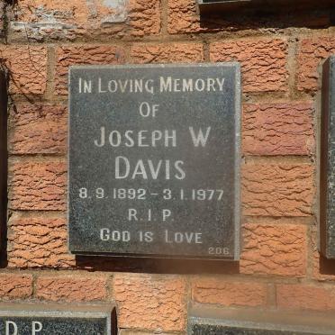 DAVIS Joseph W. 1892-1977