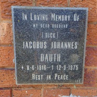 DAUTH Jacobus Johannes 1916-1975
