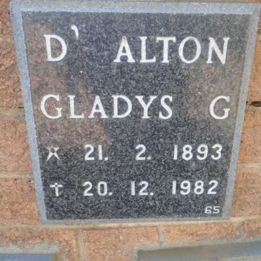D'ALTON Gladys G. 1893-1982