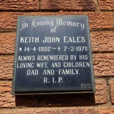 EALES Keith John 1952-1978