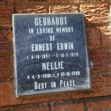 GEBHARDT Ernest Edwin 1897-1976 &amp; Nellie 1901-1989