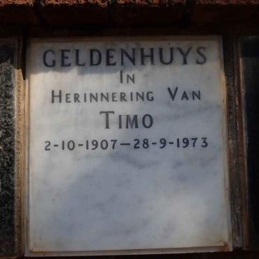 GELDENHUYS Timo 1907-1973