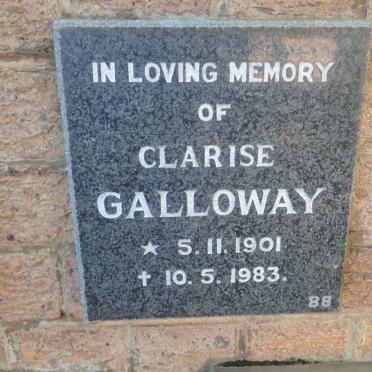 GALLOWAY Clarise 1901-1983
