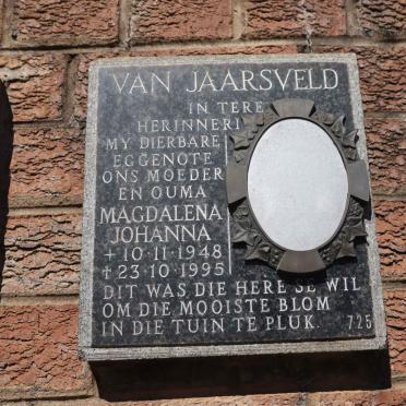 JAARSVELD Magdalena Johanna, van 1948-1995