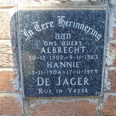 JAGER Albrecht, de 1902-1963 &amp; Hannie 1904-1975