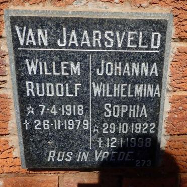 JAARSVELD Willem Rudolph, van 1918-1979 &amp; Johanna Wilhelmina Sophia 1922-1998