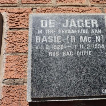 JAGER R. McN., de 1928-1994