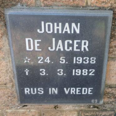 JAGER Johan, de 1938-1982