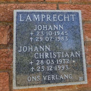 LAMPRECHT Johann 1945-1983 :: LAMPRECHT Johann Christiaan 1972-1993