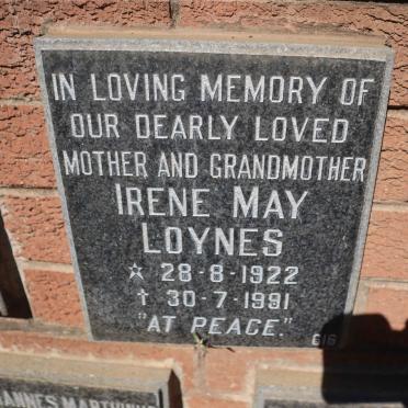 LOYNES Irene May 1922-1991
