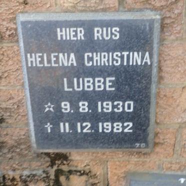 LUBBE Helena Christina 1930-1982