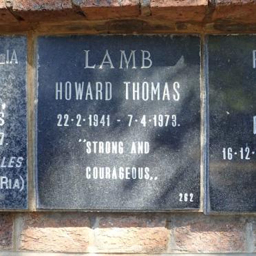 LAMB Howard Thomas 1941-1973