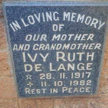 LANGE Ivy Ruth, de 1917-1982