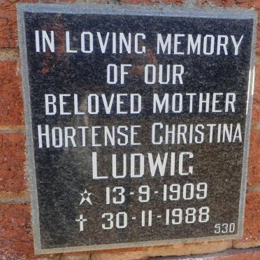 LUDWIG Hortense Christina 1909-1988