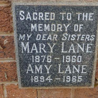 LANE Mary 1876-1960 :: LANE Amy 1894-1965