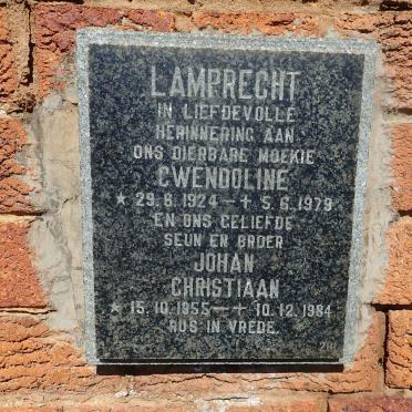 LAMPRECHT Gwendoline 1924-1979 :: LAMPRECHT Johan Christiaan 1955-1984
