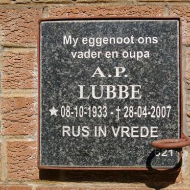 LUBBE A.P. 1933-2007