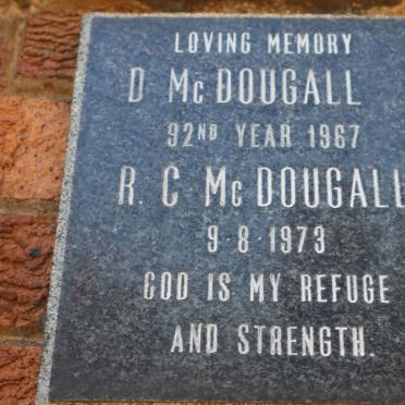 Mc DOUGALL D. -1967 :: Mc DOUGALL R.C. -1973