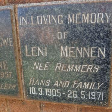 MENNEN Leni nee REMMERS 1905-1971