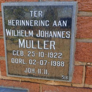 MULLER Wilhelm Johannes 1922-1988