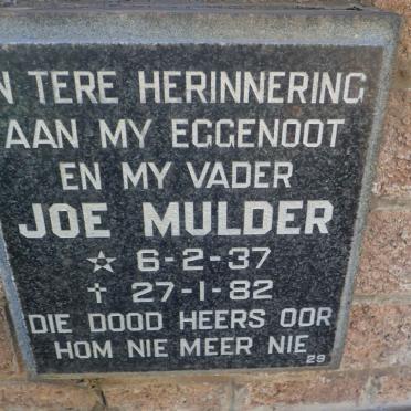 MULDER Joe 1937-1982