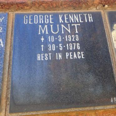 MUNT George Kenneth 1929-1976
