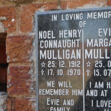 MULLIGAN Noel Henry Connaught 1912-1970 &amp; Evie Margaret 1911-2007