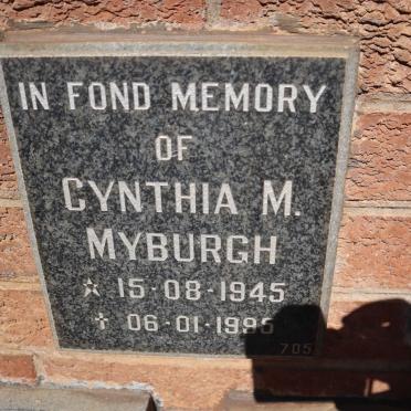 MYBURGH Cynthia M. 1945-1995