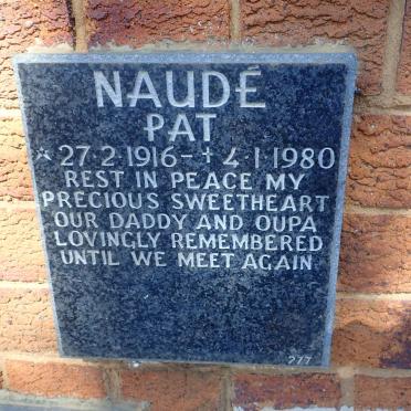 NAUDE Pat 1916-1980