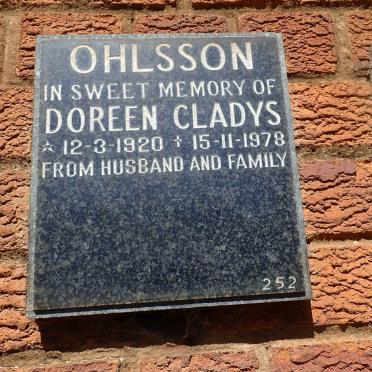 OHLSSON Doreen Gladys 1920-1978